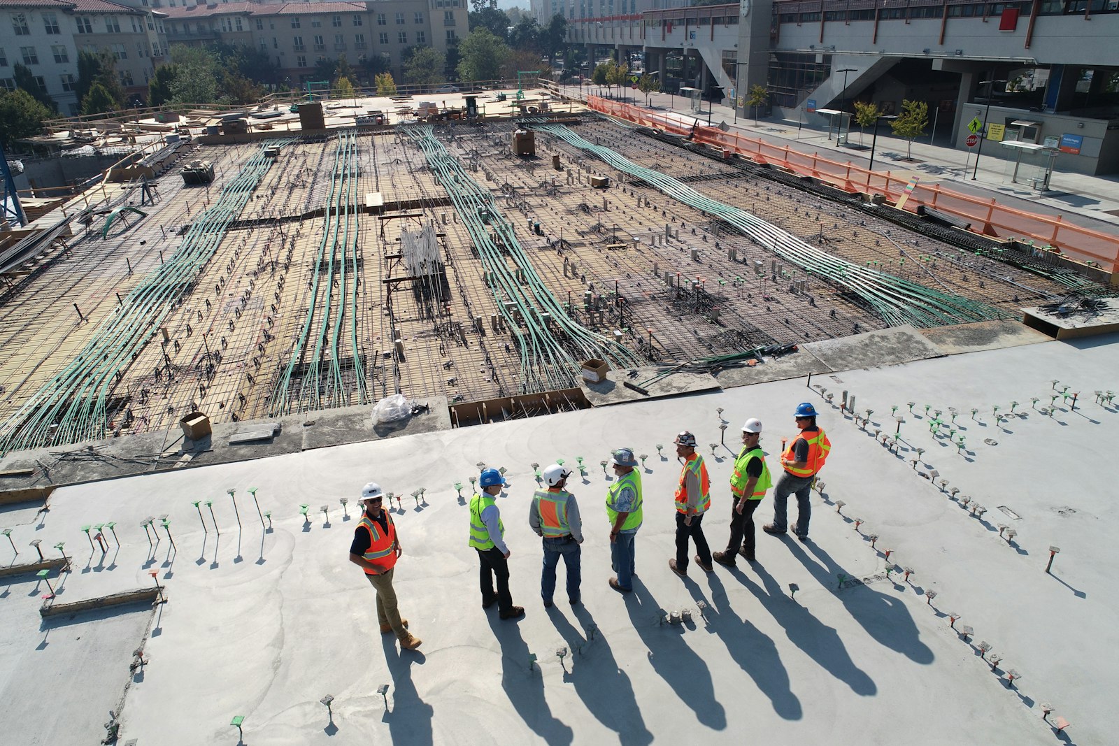 Bauteam auf der Baustelle